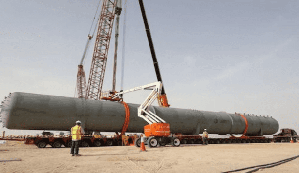 Shanghai Electric's First Overflow Tank Hoisted For Dubai Solar Power Project