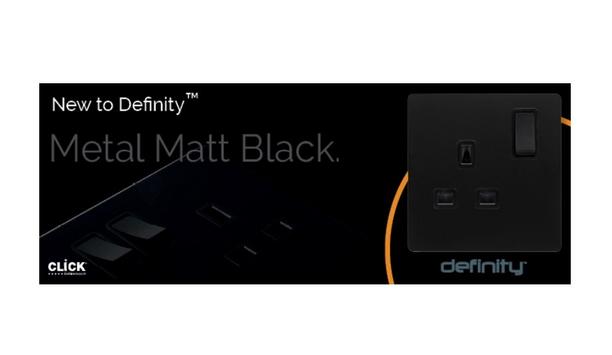 Scolemore Adds New Matt Black Metal Cover Plates To Click Definity Range