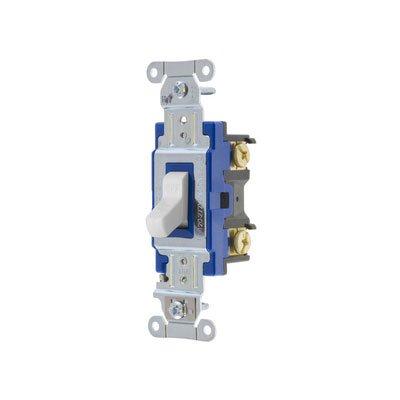 Bryant 4801BW White Industrial Grade Single Pole Toggle Switch