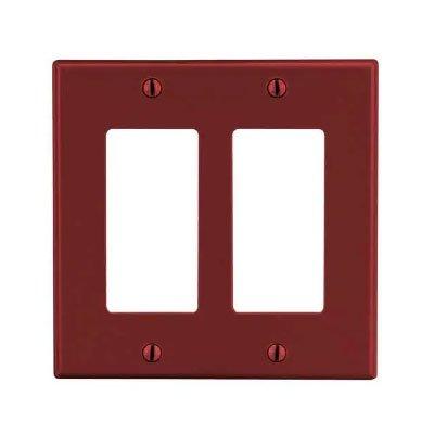 Bryant PJ262R Red 2-Gang 2-Decorator Mid-Size Wallplate