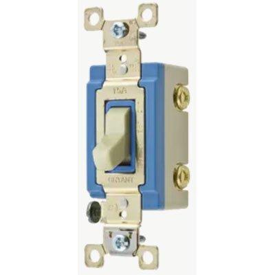 Bryant 4801I Ivory Extra Heavy Duty Industrial Grade Single Pole Toggle Switch