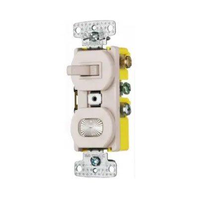 Bryant RC109LA Residential Grade Single Pole Combination Toggle Switch with Pilot Light