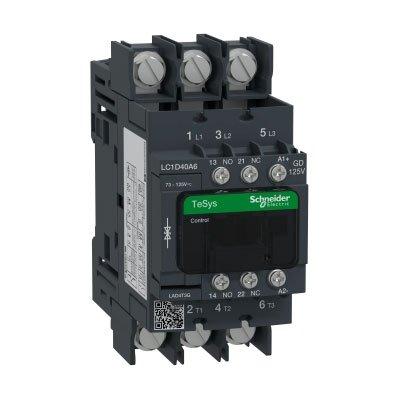 Schneider Electric LC1D40A6GD Non-Reversing 3 Pole 40 A Contactor