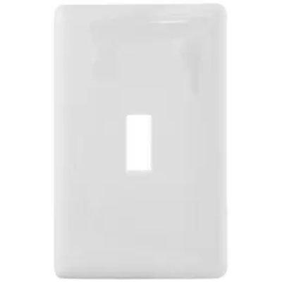 Bryant NPS1W White 1-Gang 1-Toggle Snap-On Wallplate