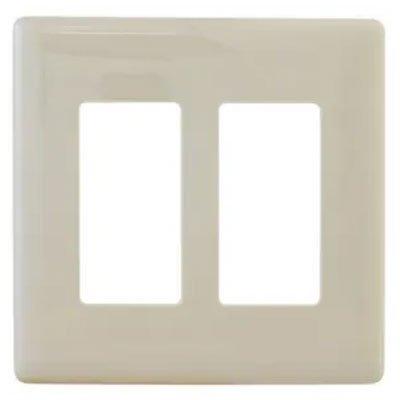 Bryant NPS262LA Light Almond 2-Gang 2-Decorator Snap-On Wallplate