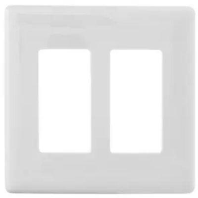 Bryant NPS262W White 2-Gang 2-Decorator Snap-On Wallplate