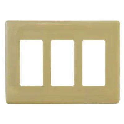 Bryant NPS263I Ivory 3-Gang 3-Decorator Snap-On Wallplate