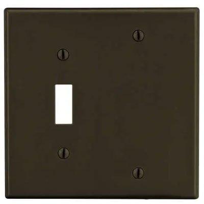 Bryant P113 Brown 2-Gang 1-Toggle 1-Blank Wallplate