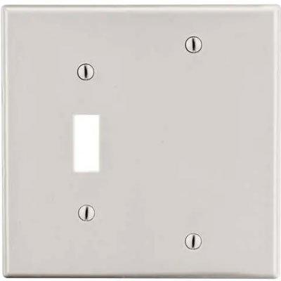 Bryant P113LA Light Almond 2-Gang 1-Toggle 1-Blank Wallplate