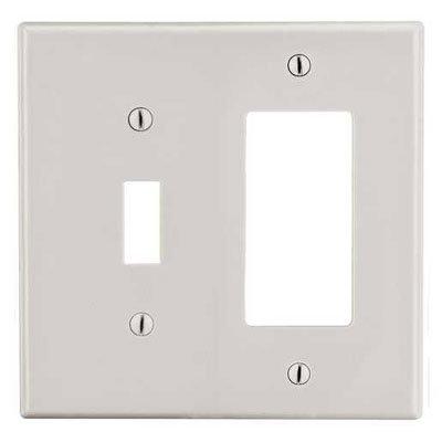 Bryant P126LA Light Almond 2-Gang 1-Toggle 1-Receptacle Wallplate