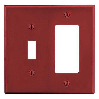 Bryant P126R Red 2-Gang 1-Toggle 1-Receptacle Wallplate