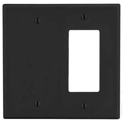 Bryant P1326BK Black 2-Gang 1-Decorator 1-Blank Wallplate