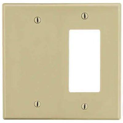 Bryant P1326I Ivory 2-Gang 1-Decorator 1-Blank Wallplate