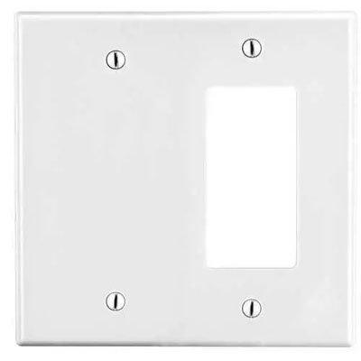 Bryant P1326W White 2-Gang 1-Decorator 1-Blank Wallplate