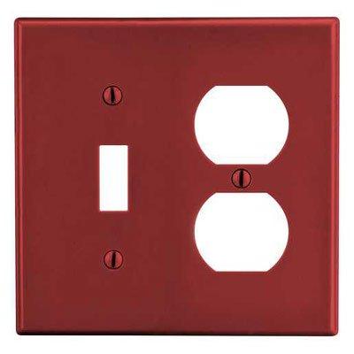 Bryant P18R Red 2-Gang 1-Duplex 1-Toggle Wallplate