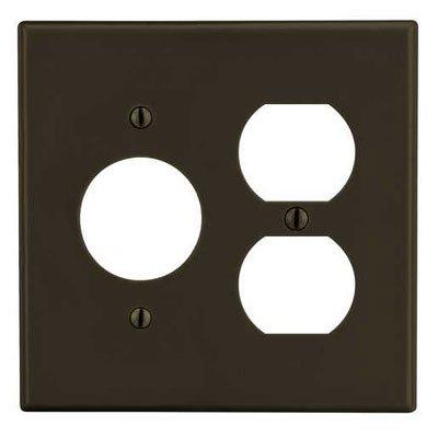 Bryant P78 Brown 2-Gang 1-Duplex 1-1.40" Opening Wallplate