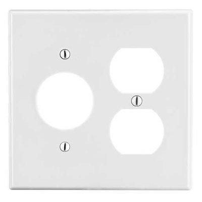 Bryant P78W White 2-Gang 1-Duplex 1-1.40" Opening Wallplate