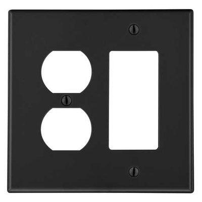 Bryant P826BK Black 2-Gang 1-Duplex 1-Decorator Wallplate