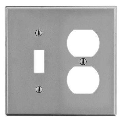 Bryant PJ18GY Gray 2-Gang 1-Duplex 1-Toggle Mid-Size Wallplate