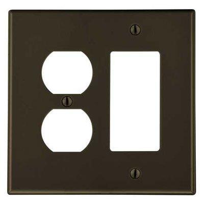 Bryant PJ826 Brown 2-Gang 1-Duplex 1-Decorator Wallplate