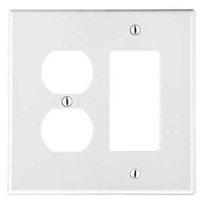 Bryant PJ826W White 2-Gang 1-Duplex 1-Decorator Wallplate