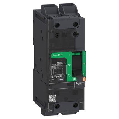 Schneider Electric BDL26060 Circuit breaker, PowerPact B, 60A, 2 pole, 600Y/347VAC, 14kA, lugs, thermal magnetic, 80%