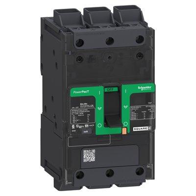 Schneider Electric BJL36030 Circuit breaker, PowerPact B, 30A, 3 pole, 600Y/347VAC, 25kA, lugs, thermal magnetic, 80%