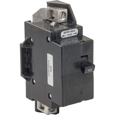 Schneider Electric QOM100VHCP Main breaker, QO, 125A, 2 pole, 120/240VAC, 22kA, bolt on mount, consumer pack