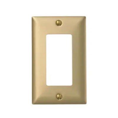 Bryant SB26 Brass 1-Gang 1-GFCI Opening Wallplate