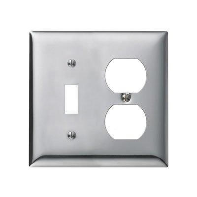 Bryant SCH18 Chrome Plated Steel 2-Gang 1-Duplex 1-Toggle Wallplate