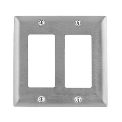 Bryant SS262 Stainless Steel 2-Gang 2-GFCI Opening Wallplate