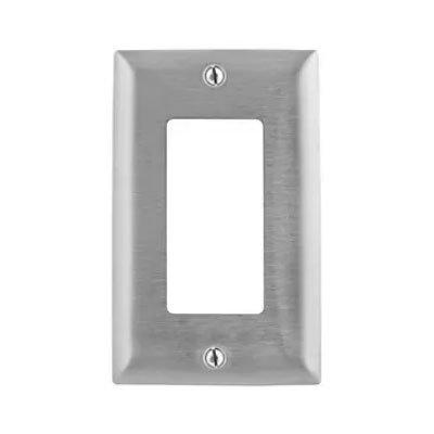 Bryant SS26L Stainless Steel 1-Gang 1-GFCI Opening Wallplate