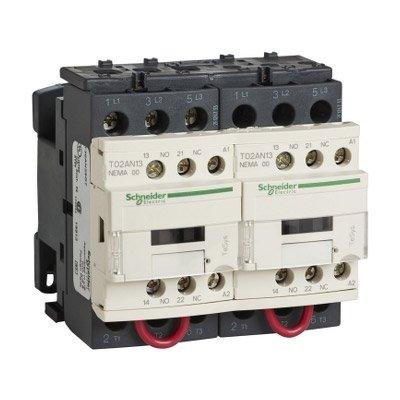 Schneider Electric T02AN23G7 Reversing 3 Pole 9 A NEMA Contactor