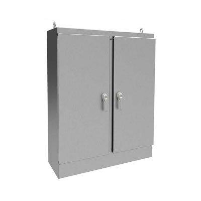 Wiegmann WRD724824SSFSDN4 NEMA 4 Double Door Stainless Steel Freestanding Enclosure